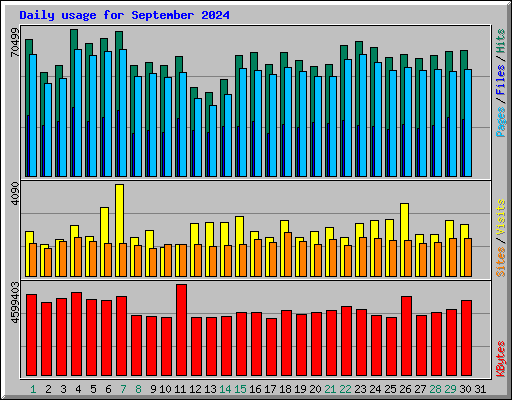 Daily usage for September 2024