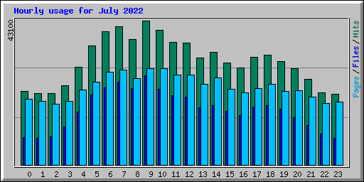 Hourly usage for July 2022