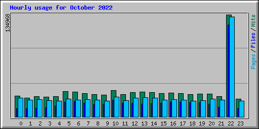 Hourly usage for October 2022