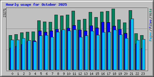 Hourly usage for October 2025