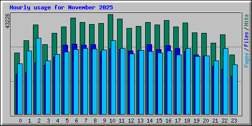 Hourly usage for November 2025
