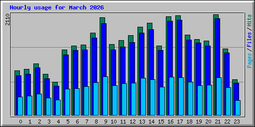 Hourly usage for March 2026