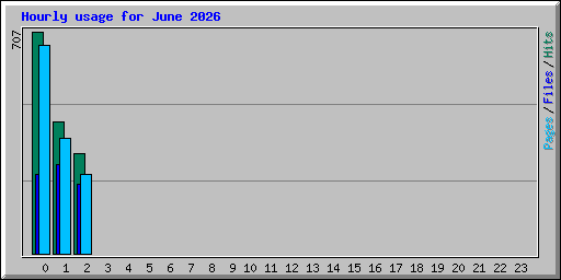 Hourly usage for June 2026
