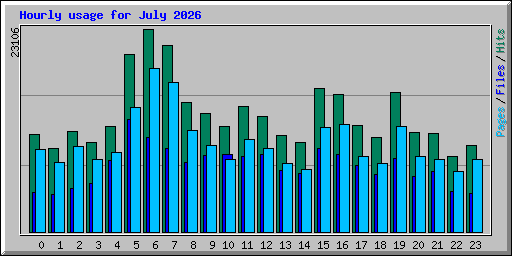 Hourly usage for July 2026