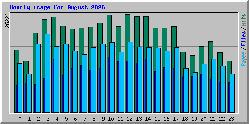 Hourly usage for August 2026